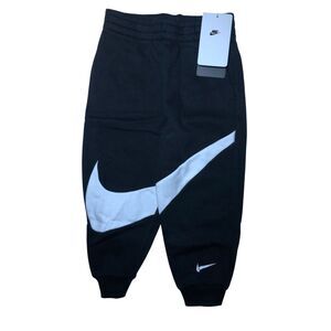 Nike Swoosh cuffed Sweatpants Toddler Size 4T Black